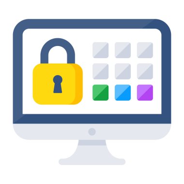 Sistem güvenliğinin premimium indirme simgesi