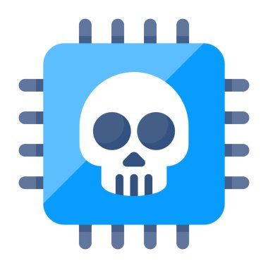 Modern design icon of processor hacking 