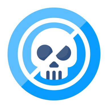 An icon design of no skull 