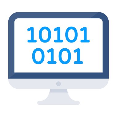 Modern design icon of binary data