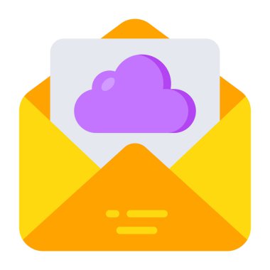 Premium download icon of cloud mail