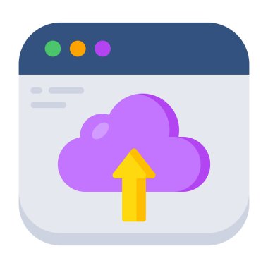Modern design icon of cloud upload