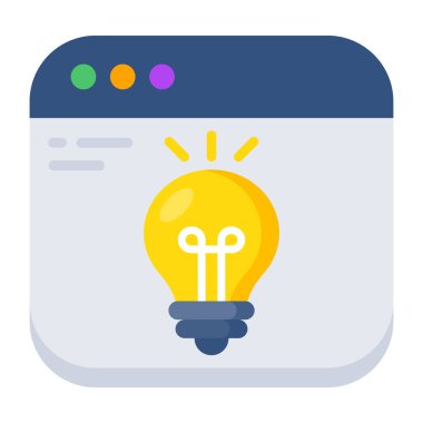 A unique design icon of online idea 