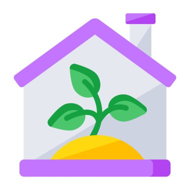 Editable design icon of greenhouse 