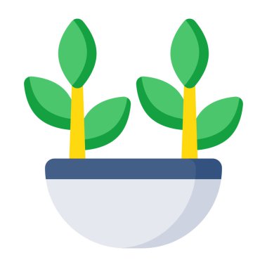 A unique design icon of indoor plant 
