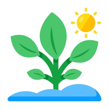 Vector design of growing plant, sprout icon 