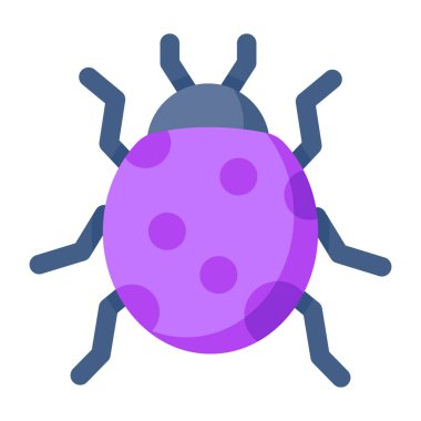 A colored design icon of bug