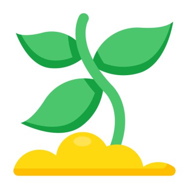 Vector design of growing plant, sprout icon 