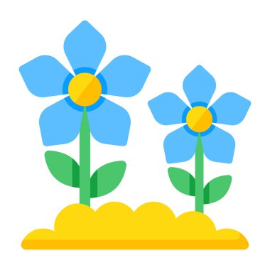 A beautiful design icon of growing flowers 