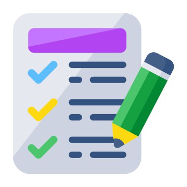 Kontrol listesinin düzenlenebilir tasarım simgesi 