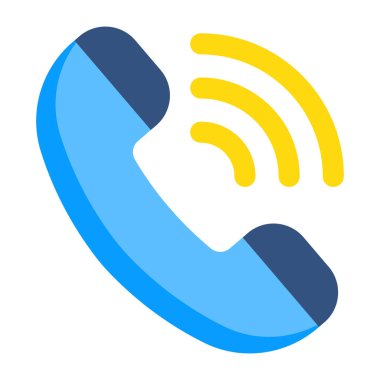 A colored design icon of incoming call