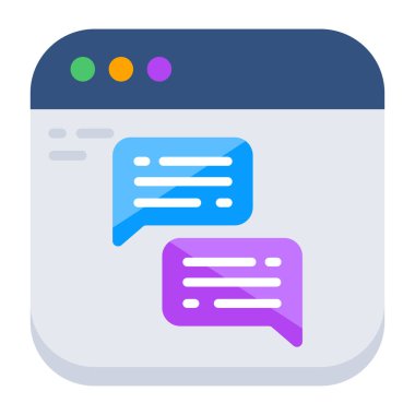 Premium download icon of web chatting 