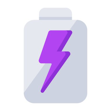 Trendy design icon of electric battery 