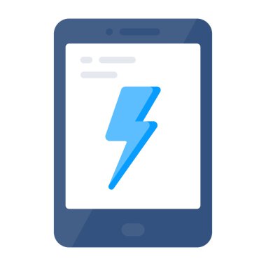 Flat design icon of electric battery