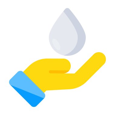 Flat design icon of water care