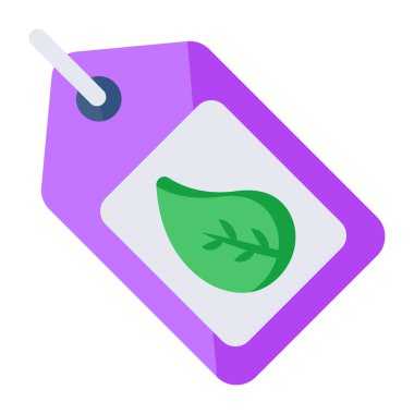 An icon design of eco tag 