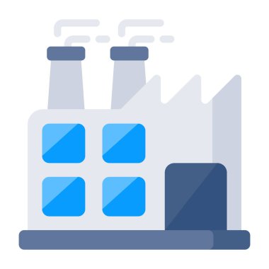 Fabrika inşaatının mükemmel tasarım simgesi