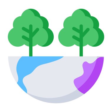 Unique design icon of global forestation 