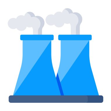 Perfect design icon of nuclear plant 