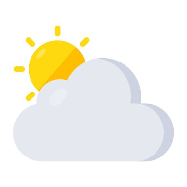 Creative design icon of partly cloudy day 