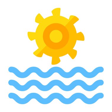 A unique design icon of sunset 