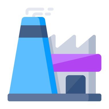 Fabrika inşaatının mükemmel tasarım simgesi