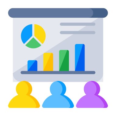 Modern design icon of business training class 