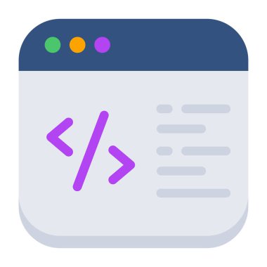 Web kodlamasının bir simge tasarımı 