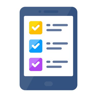 Modern design icon of mobile list 