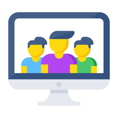 Premium download icon of video chat 