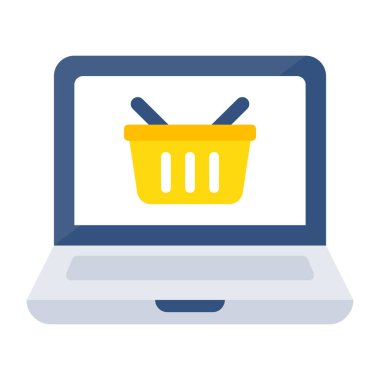 Modern design icon of online shopping
