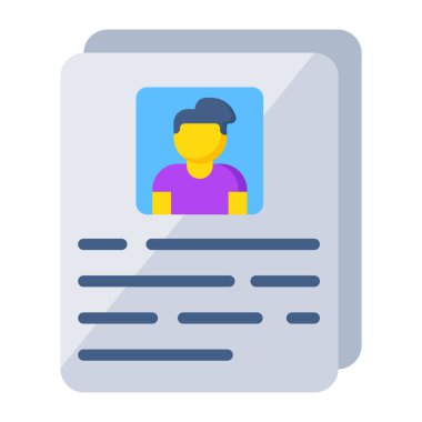 CV 'nin düzenlenebilir tasarım simgesi