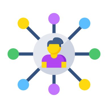 Kullanıcı ağının modern tasarım simgesi