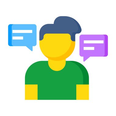 An icon design of user chat