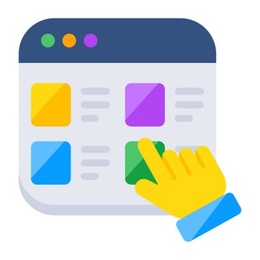 A trendy design icon of web design 