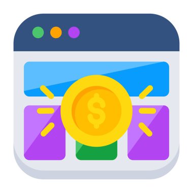 Editable design icon of online money 