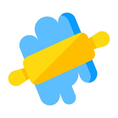 Editable design icon of dough roller 