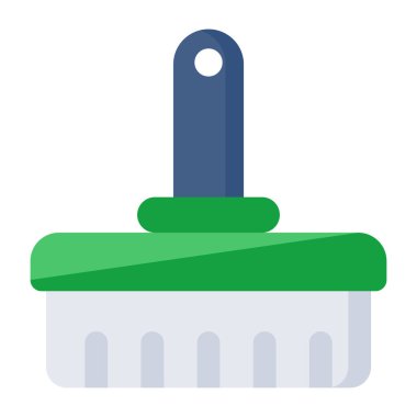 Süpürge fırçasının eşsiz tasarım simgesi 