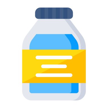 A flat design icon of bottle 