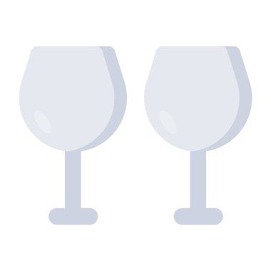 Editable design icon of glass
