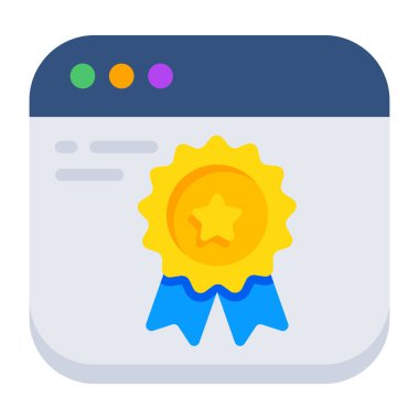 Vector design of awarded website 