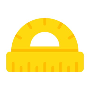 açıölçer ölçekli düz dizayn simgesi 