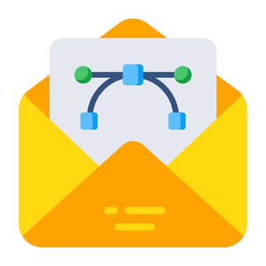 An icon design of graphic mail 