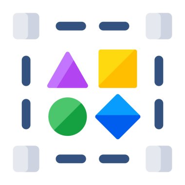       Math shapes, geometric figures icon