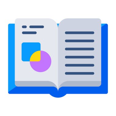 Unique design icon of graphic book