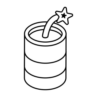 Havai fişeğin modern tasarım simgesi 