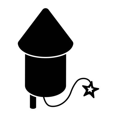 Ateş roketinin modern tasarım simgesi