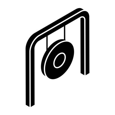 A unique design icon of chinese gong 