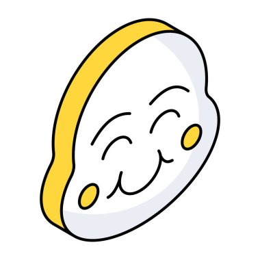 Unique design icon of chinese smile mask 
