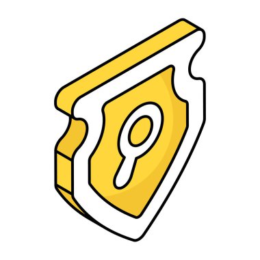 Güvenlik kalkanının düzenlenebilir tasarım simgesi